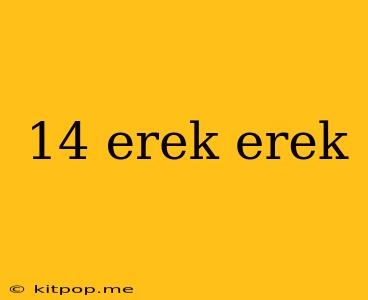 14 Erek Erek