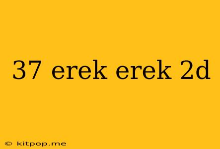 37 Erek Erek 2d