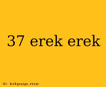 37 Erek Erek