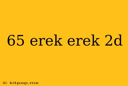 65 Erek Erek 2d