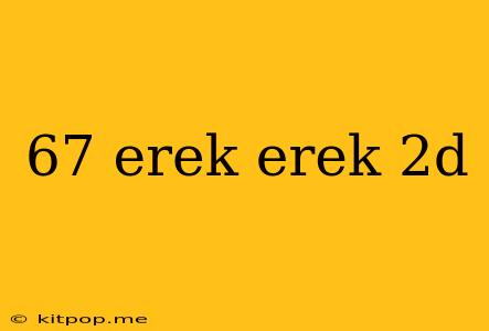 67 Erek Erek 2d