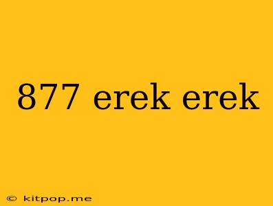 877 Erek Erek