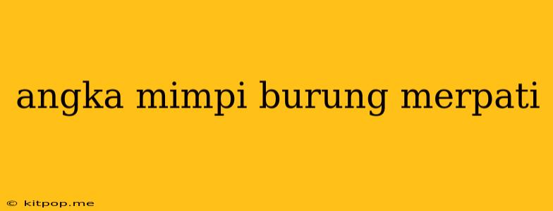 Angka Mimpi Burung Merpati