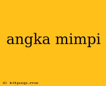 Angka Mimpi