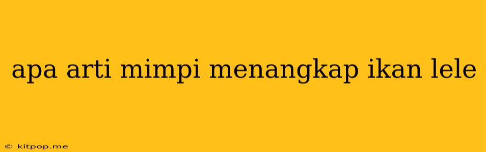 Apa Arti Mimpi Menangkap Ikan Lele