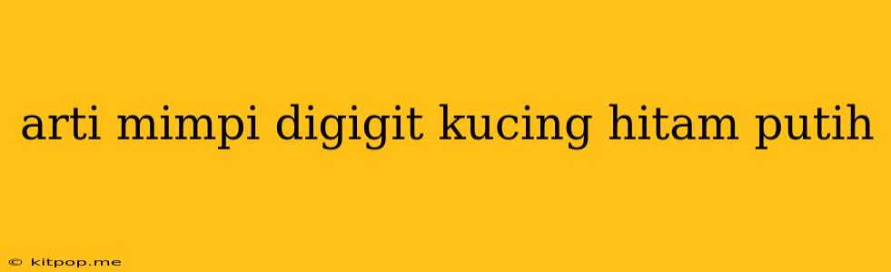 Arti Mimpi Digigit Kucing Hitam Putih