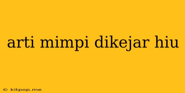 Arti Mimpi Dikejar Hiu