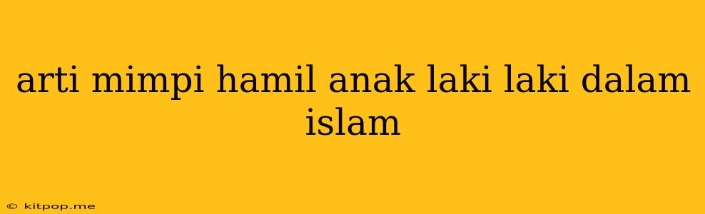 Arti Mimpi Hamil Anak Laki Laki Dalam Islam