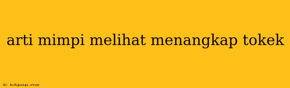 Arti Mimpi Melihat Menangkap Tokek