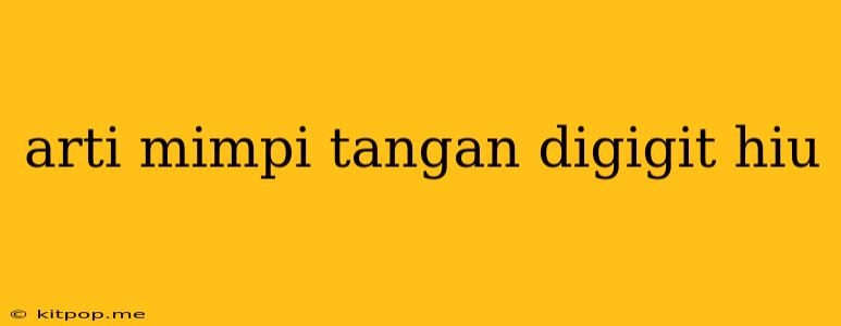 Arti Mimpi Tangan Digigit Hiu