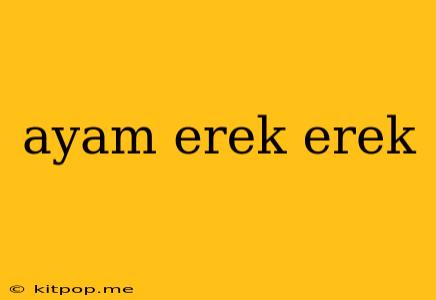 Ayam Erek Erek