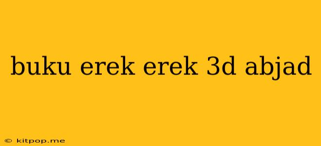 Buku Erek Erek 3d Abjad