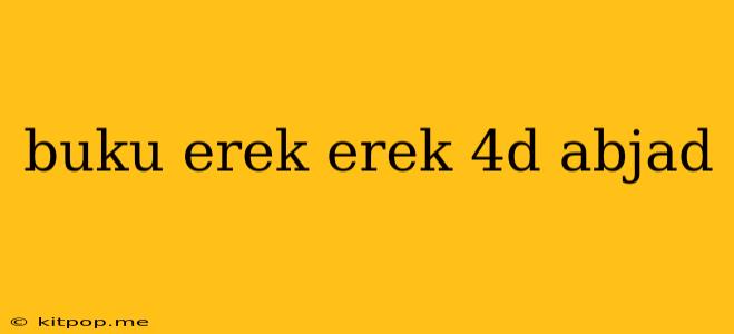 Buku Erek Erek 4d Abjad