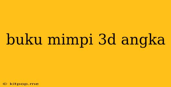 Buku Mimpi 3d Angka