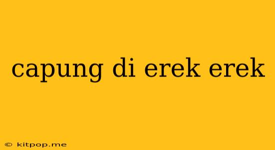 Capung Di Erek Erek