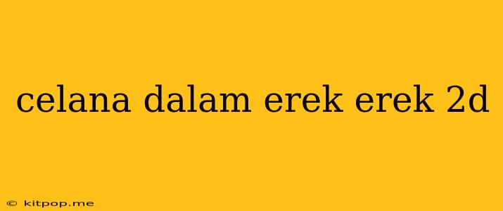 Celana Dalam Erek Erek 2d