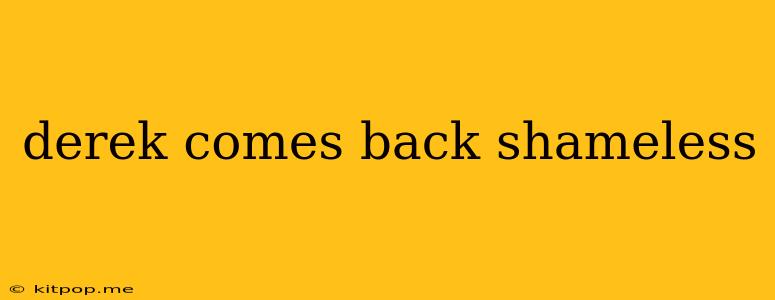 Derek Comes Back Shameless