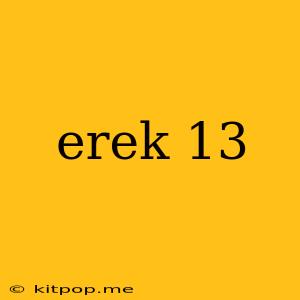 Erek 13