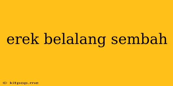 Erek Belalang Sembah