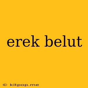 Erek Belut