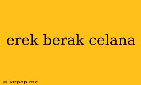 Erek Berak Celana