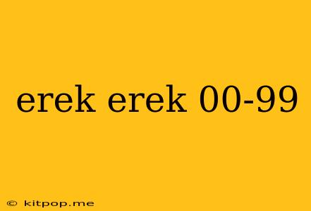 Erek Erek 00-99