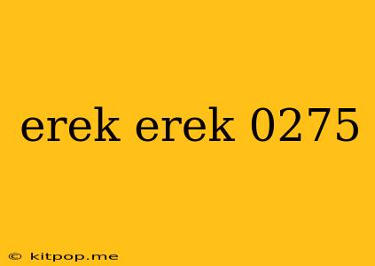 Erek Erek 0275