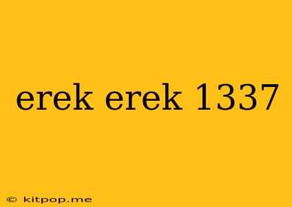 Erek Erek 1337