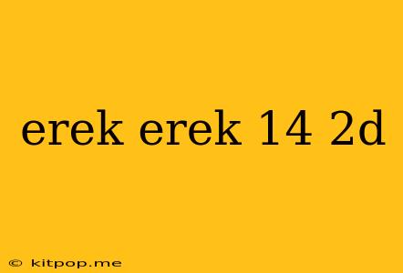 Erek Erek 14 2d