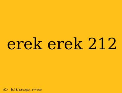 Erek Erek 212