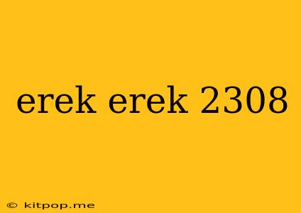 Erek Erek 2308