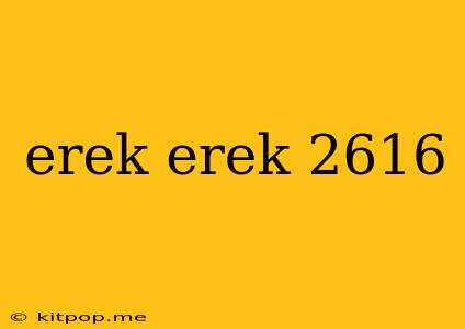 Erek Erek 2616