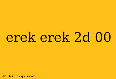 Erek Erek 2d 00