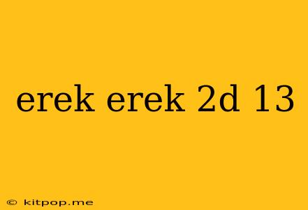 Erek Erek 2d 13