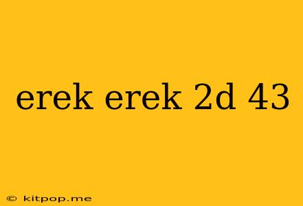 Erek Erek 2d 43