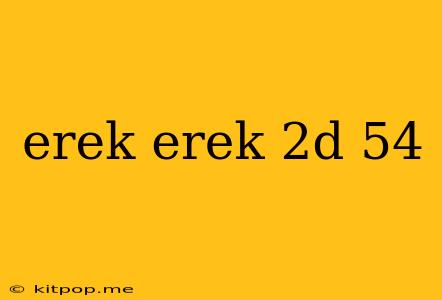 Erek Erek 2d 54