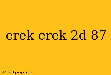 Erek Erek 2d 87