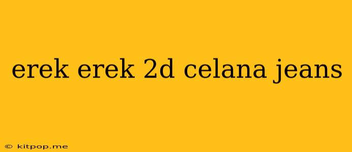 Erek Erek 2d Celana Jeans