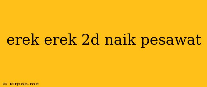 Erek Erek 2d Naik Pesawat