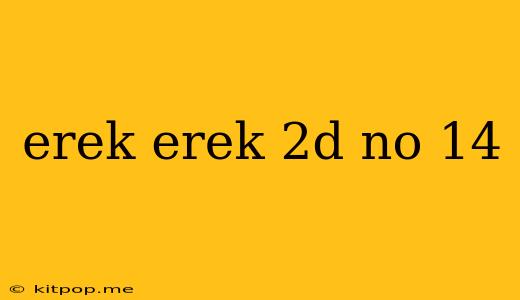 Erek Erek 2d No 14