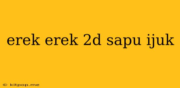 Erek Erek 2d Sapu Ijuk