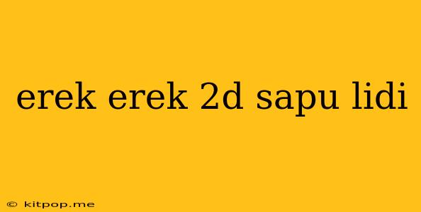 Erek Erek 2d Sapu Lidi