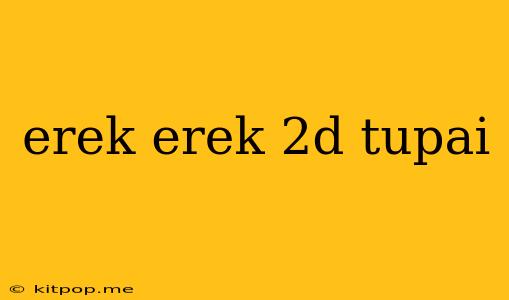 Erek Erek 2d Tupai