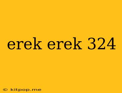 Erek Erek 324