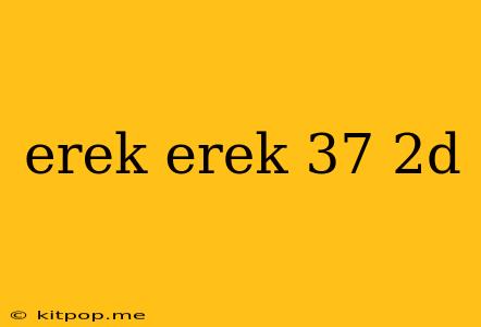 Erek Erek 37 2d