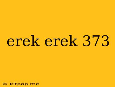 Erek Erek 373