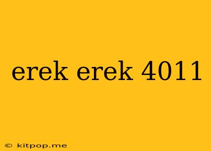 Erek Erek 4011