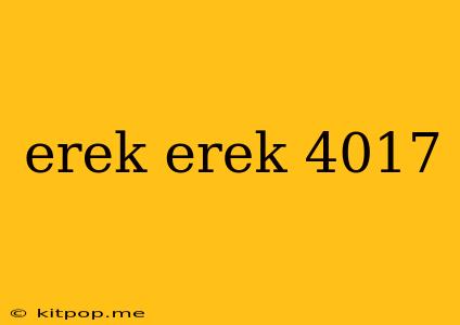 Erek Erek 4017