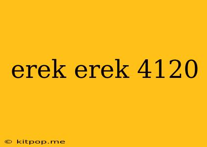 Erek Erek 4120