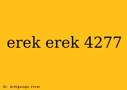 Erek Erek 4277